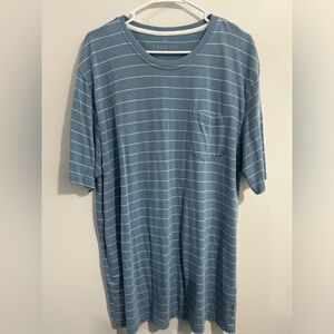 Free Fly Apparel Striped Bamboo Flex Pocket Tee Mens Size 2XL